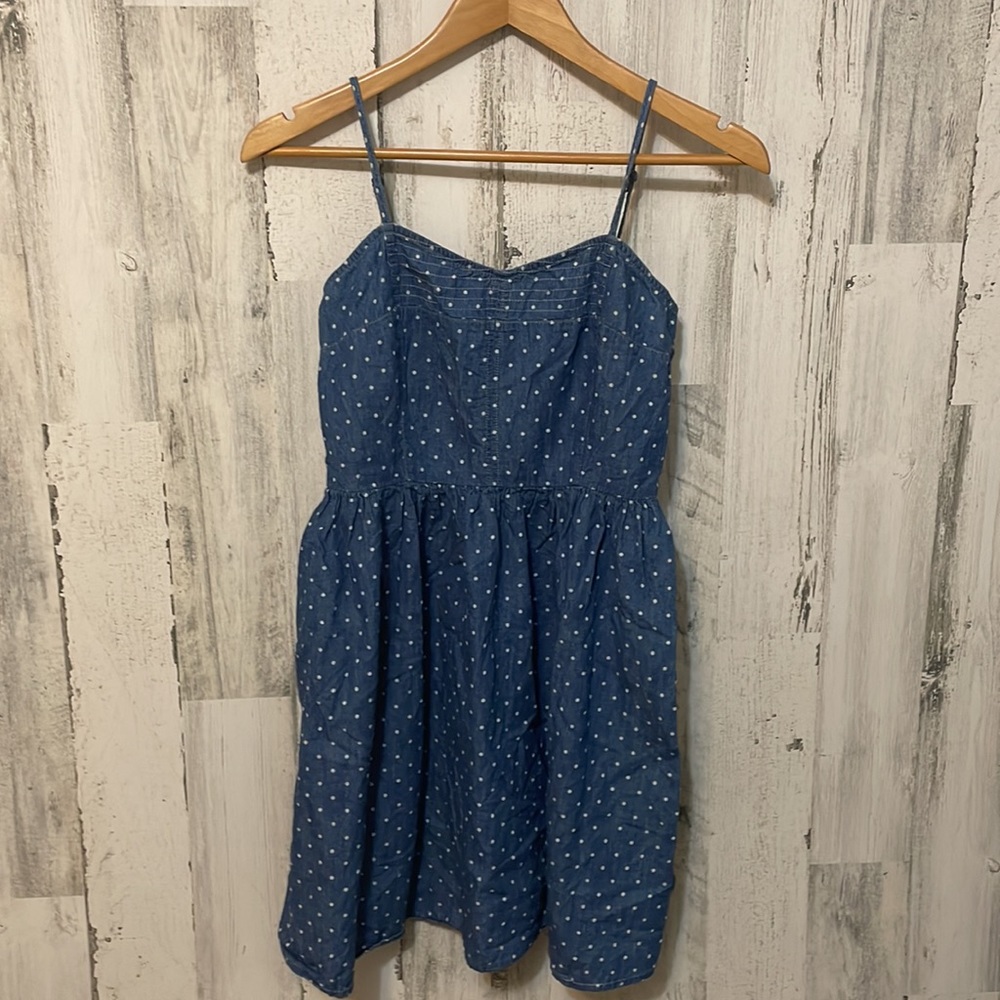 - #N62 Blue polka dot sundress size medium Med